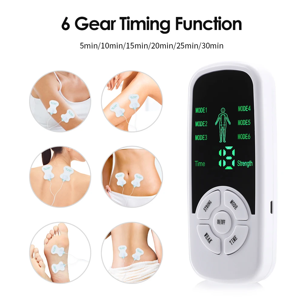 EMS Electric Muscle Therapy Stimulator 6 Modes Tens Unit Machine Meridian Physiotherapy Pulse Abdominal Prostate Body Massager - Image 6