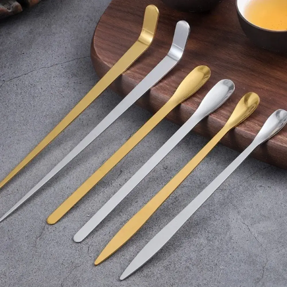 New Stainless Steel Tea Sticks Japanese Traditional Leaf Tea Scoops Matcha Scoop Teaware