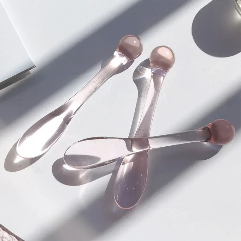 5pcs Eye Cream Applicator Spoon Roller Transparent Massage Stick Cosmetic Spatulas Wrinkle Facial Mask Skin Care Plastic Spoon - Image 4