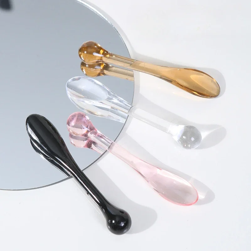 3PCS Eye Cream Applicator Spoon Roller Transparent Massage Stick Cosmetic Spatulas Wrinkle Facial Mask Skin Care Plastic Spoon - Image 2