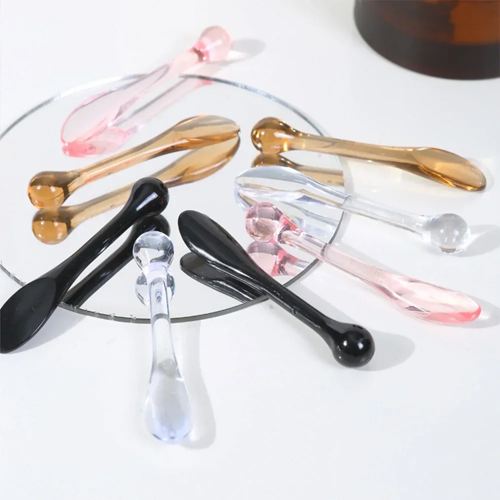 5pcs Eye Cream Applicator Spoon Roller Transparent Massage Stick Cosmetic Spatulas Wrinkle Facial Mask Skin Care Plastic Spoon - Image 2