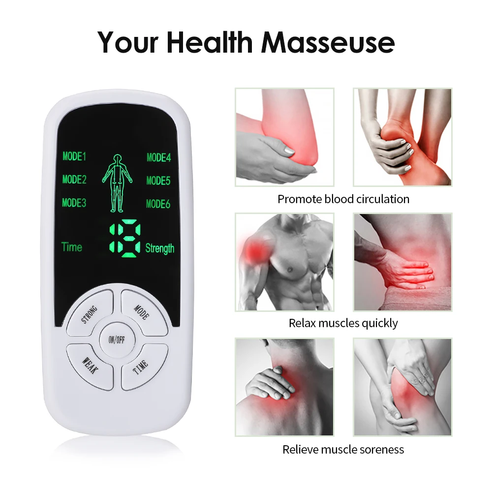 EMS Electric Muscle Therapy Stimulator 6 Modes Tens Unit Machine Meridian Physiotherapy Pulse Abdominal Prostate Body Massager - Image 5