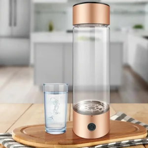 Portable Hydrogen Rich Water Cup Transparent Glass Water Bottle Hydrogen & Oxygen Separation Smart Water Kettle for Outdoor