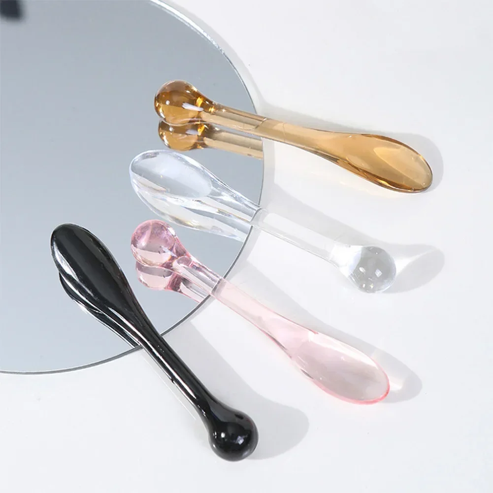 5pcs Eye Cream Applicator Spoon Roller Transparent Massage Stick Cosmetic Spatulas Wrinkle Facial Mask Skin Care Plastic Spoon